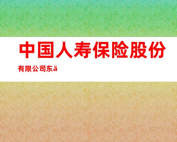 中国人寿保险股份有限公司东乌珠穆沁旗支公司