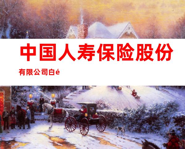 中国人寿保险股份有限公司白银市白银区支公司