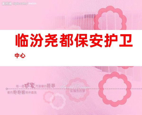 临汾尧都保安护卫中心