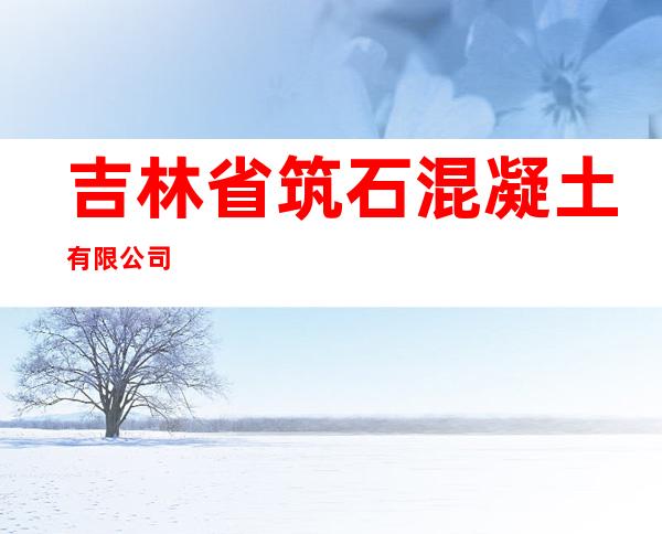 吉林省筑石混凝土有限公司