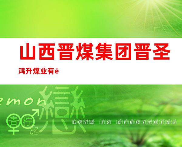 山西晋煤集团晋圣鸿升煤业有限公司
