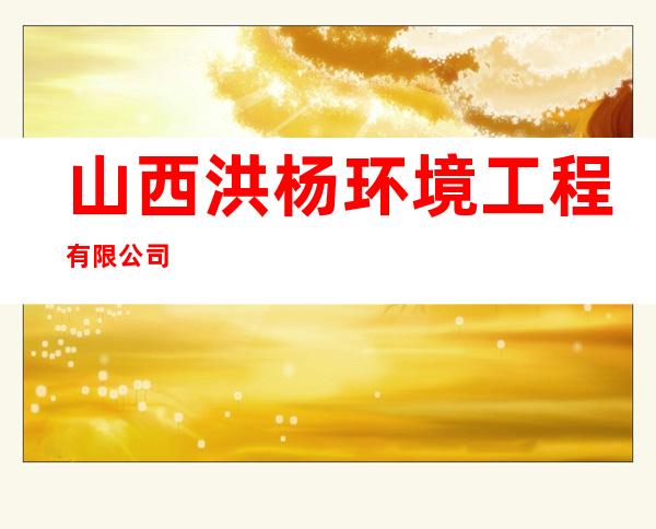 山西洪杨环境工程有限公司