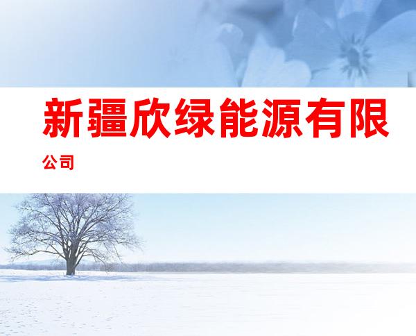 新疆欣绿能源有限公司