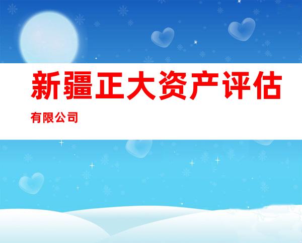 新疆正大资产评估有限公司