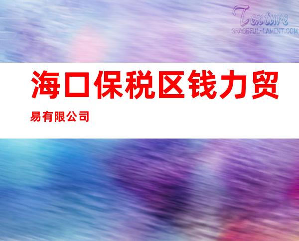 海口保税区钱力贸易有限公司