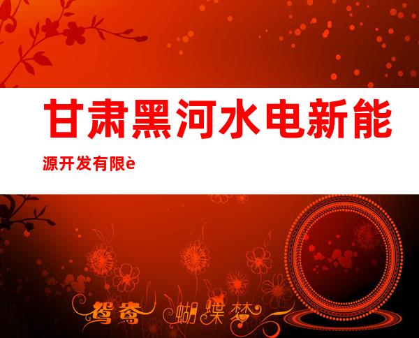 甘肃黑河水电新能源开发有限责任公司