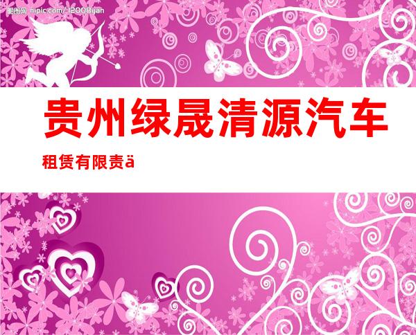 贵州绿晟清源汽车租赁有限责任公司