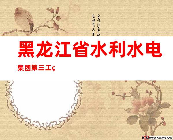 黑龙江省水利水电集团第三工程有限公司